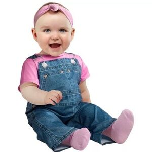NWT Rubies baby-girls Ms. Rachel Costume Jumpsuit and Headband